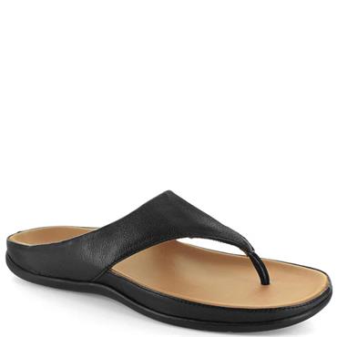 STRIVE WOMENS TOE POST MULE SANDAL - BLACK